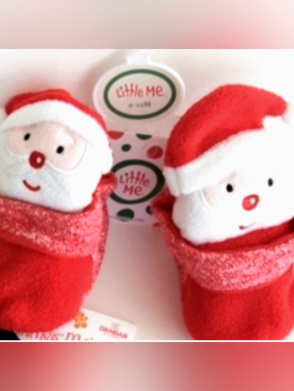 Santa Booties Baby First Christmas Unisex Infant Slippers NWT Red White 0 - 12